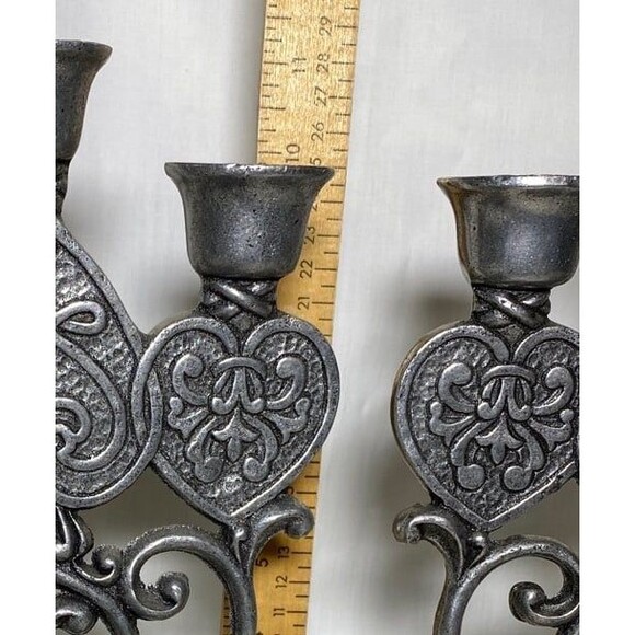 Candle CANDELABRA, Pewter 1996 Forevermore Kimberly Carson, 2 both for 1 price - Picture 5 of 11